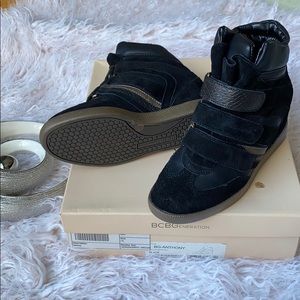 Bcbg black Anthony Wedge sneaker. Size 7.5M